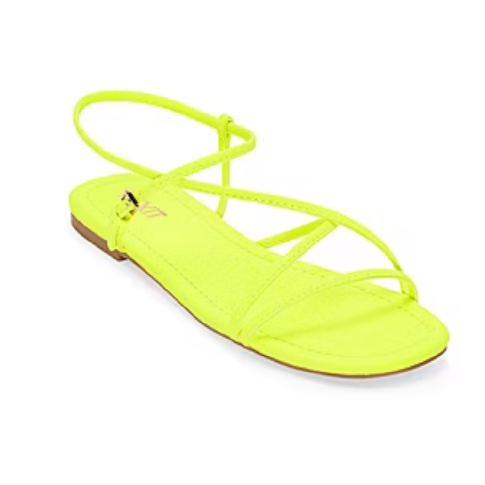 Mixit Womens Skinny Strap Ankle Strap Flat Sandals 8